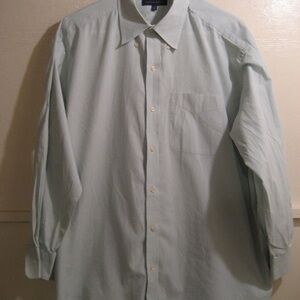 TOMMY HILFIGER mens long sleeve button down shirt, size 17, 32-33